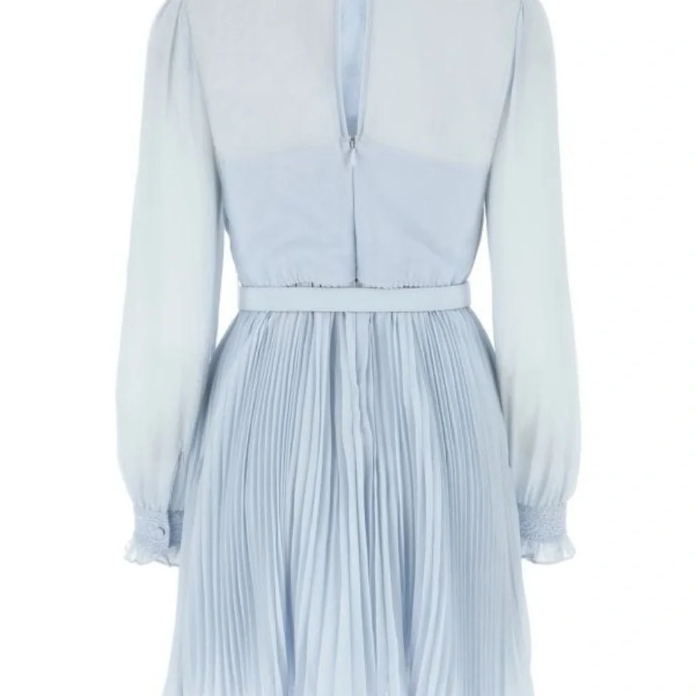 Self Portrait Chiffon Light Blue Women's Dress - Picture 5 of 6